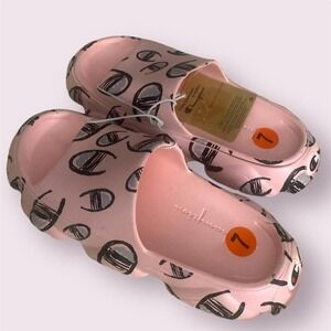 Champion Pink & Black Meloso Clogs Sz 7m/9w slides